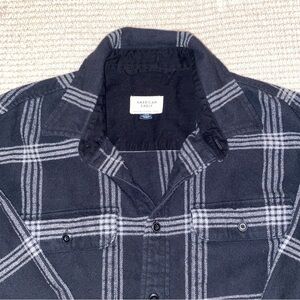 American Eagle Outfitters Men's Black Plaid Jacket